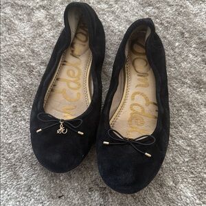 Sam Edelman Black Suede Ballet Flats
